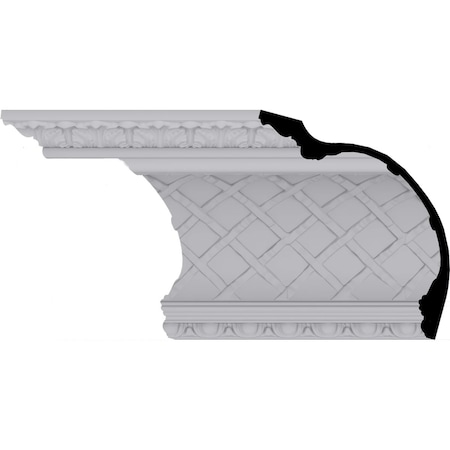 Ekena Millwork 12"H x 15 3/8"P x 19 1/4"F x 94 1/2"L Brightton Crown Moulding MLD12X15X19BR